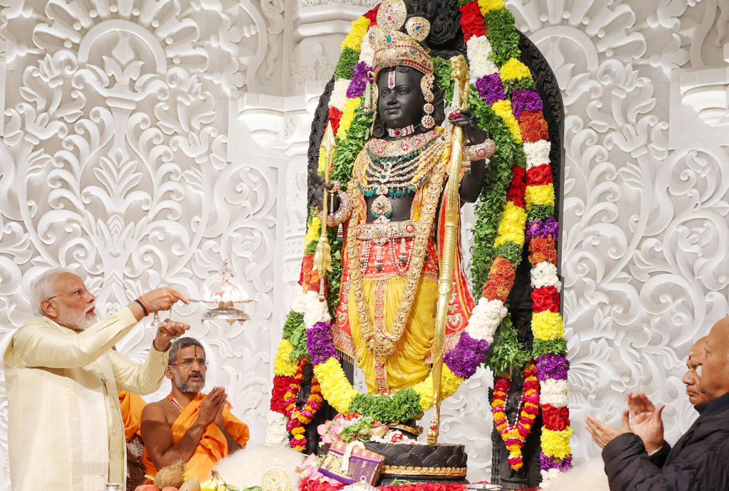 Indian premier inaugurates grand Ram temple in Ayodhya