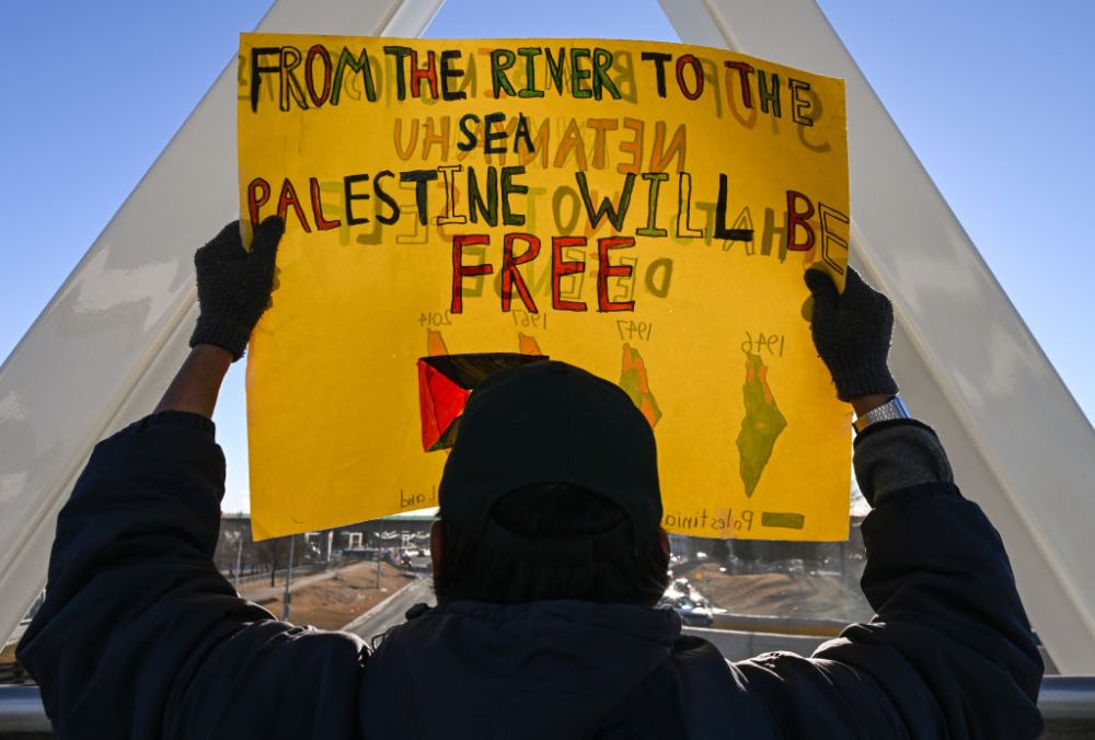 Edmonton Boxing Day Protest By Palestinians