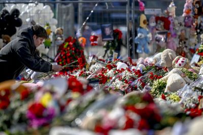 Commemoration for victims of Moscow Crocus City Hall attack