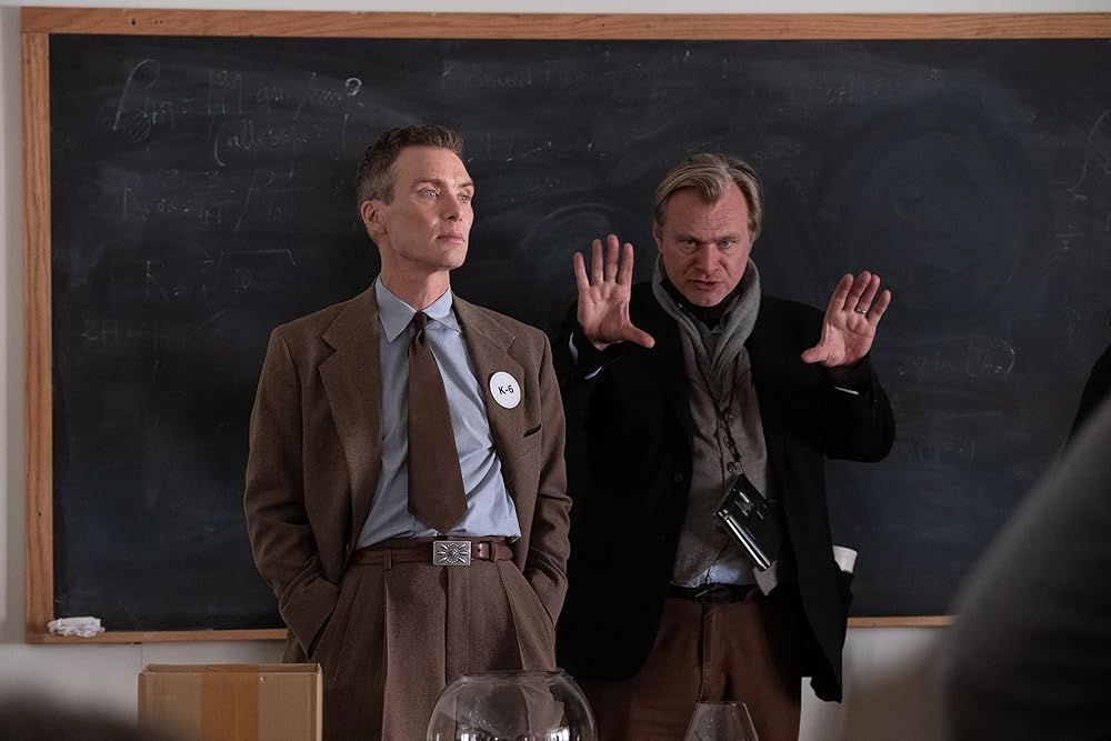 Cillian Murphy and Christopher Nolan on the set of 'Oppenheimer.' (Photo: Courtesy of Universal Studios)