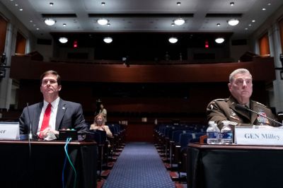 U.S. Defense Secretary Esper And Joint Chiefs Chairman Gen. Milley Testify Before House Armed Services Committee