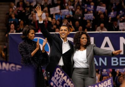 Senator Barack Obama Rally with Oprah Winfrey in Manchester, NH