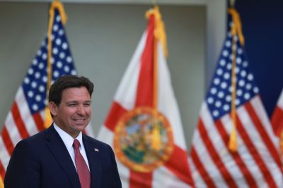 Florida Governor DeSantis Holds Press Conference In Miami