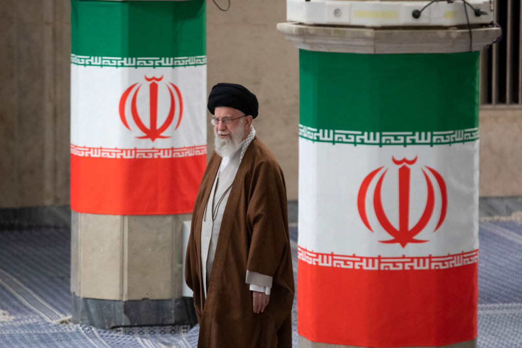 Iranian Supreme Leader Ayatollah Ali Khamenei arrives to