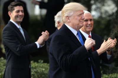 President Trump Speaks On The Passage Of The GOP Tax Plan At The White House