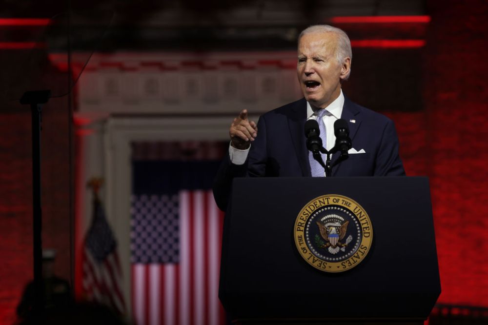 President Biden During Primetime Speech Outside Philadelphia’s Independence National Historical Park