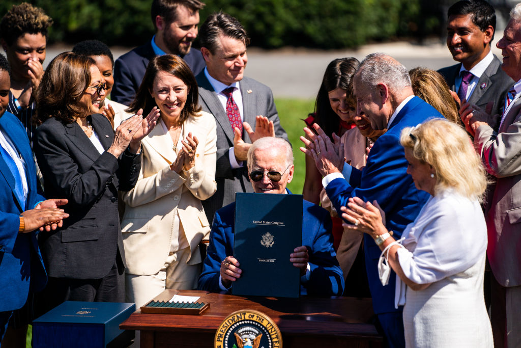 US President Joe Biden H.R. 4346, the CHIPS and Science Act of 2022