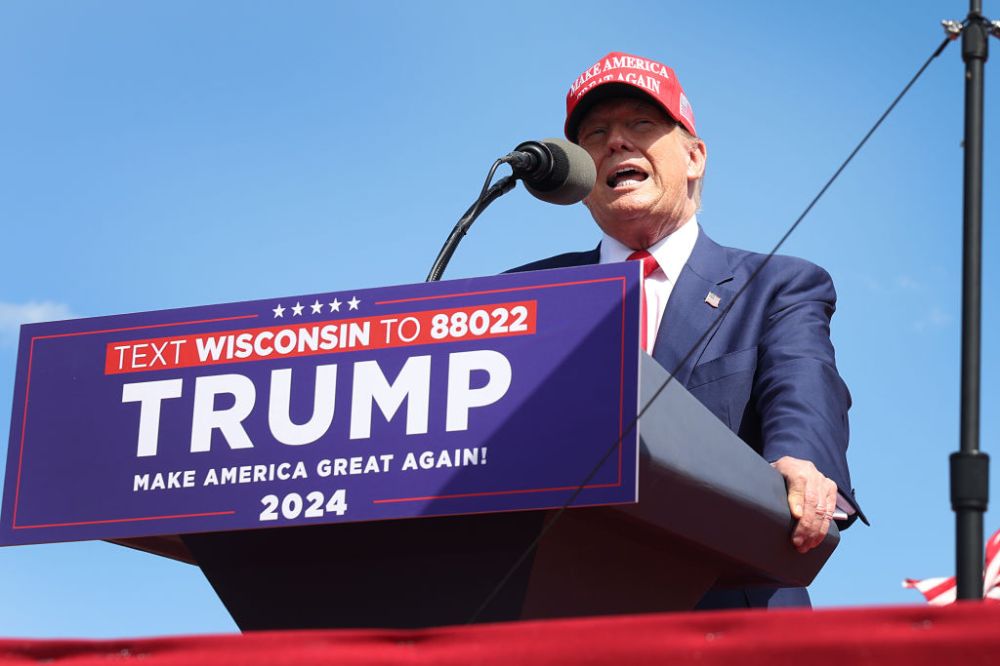 Donald Trump Campaigns For President In Racine, Wisconsin