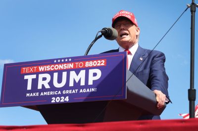 Donald Trump Campaigns For President In Racine, Wisconsin