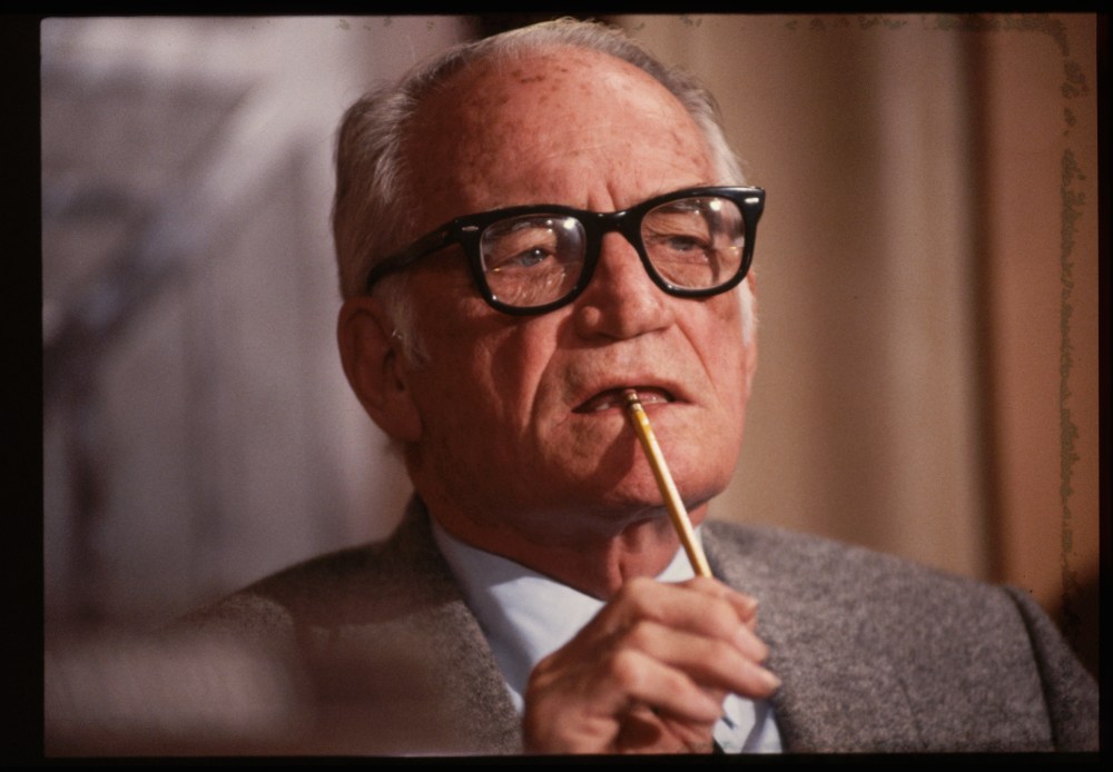 Barry Goldwater with Pencil in Mouth