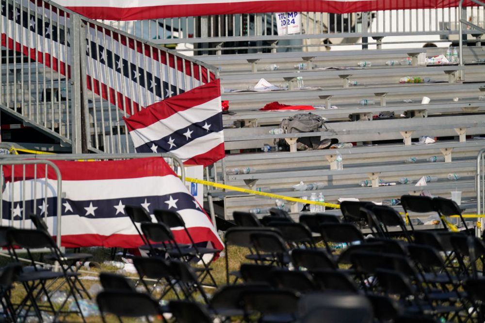 BUTLER, PENNSYLVANIA – July 13: A campaign rally site for Repub