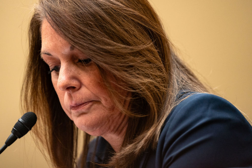 U.S. Secret Service Director Kimberly Cheatle testifies before the House Oversight and Accountability Committee during a hearing at the Rayburn House Office Building on July 22, 2024. (Photo by Kent Nishimura/Getty Images)