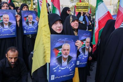 IRAN-PALESTINIAN-ISRAEL-CONFLICT-PROTEST-HANIYEH