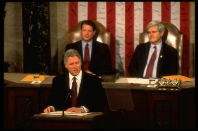 Clinton Gives State Of The Union Address