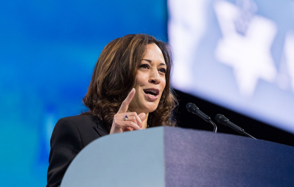 Senator Kamala Harris addressing the 2017 American Israel