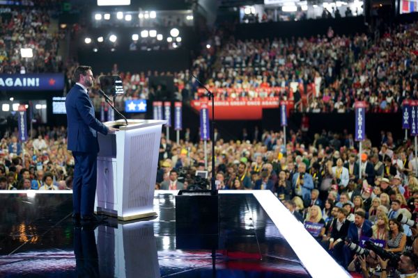 Featured image for post: J.D. Vance Showcases His Populist Pivot to the RNC