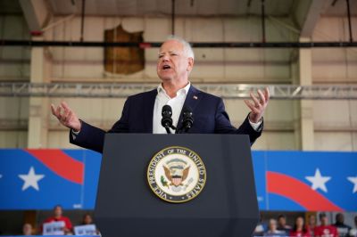 Kamala Harris And Tim Walz Campaign In Michigan
