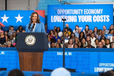 Kamala Harris Campaigns For President In Raleigh, North Carolina