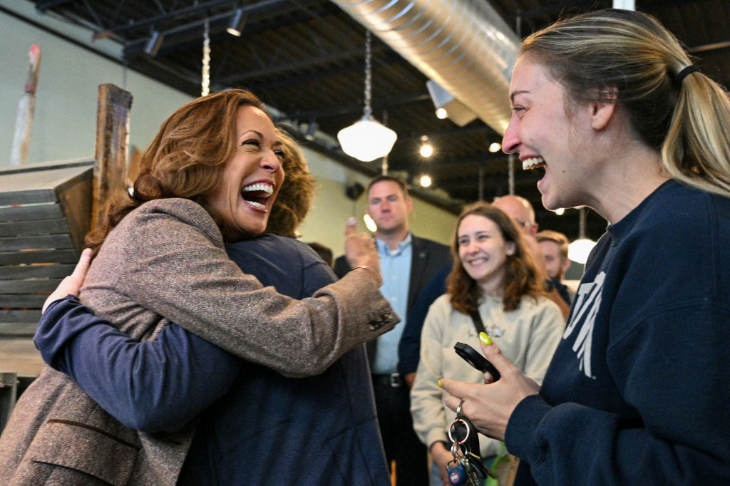 Vice President Kamala Harris greets people during a campaign stop at Penzeys Spices in Pittsburgh, Pennsylvania, on September 7, 2024. (Photo by MANDEL NGAN/AFP via Getty Images)