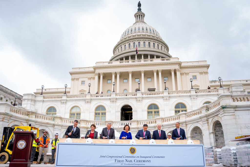 First Nail Ceremony Held For Construction Of 2025 Presidential Inauguration Platform