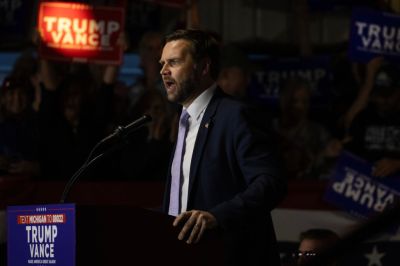 Republican Vice Presidential Candidate JD Vance Speaks In Traverse City, Michigan