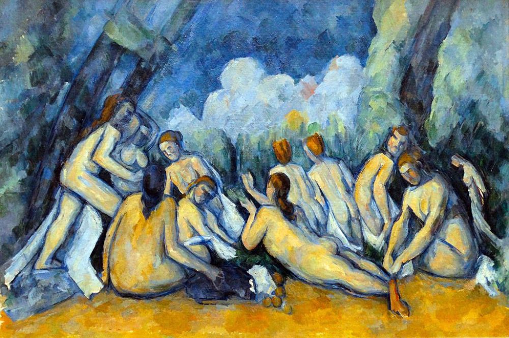 The Bathers (Les Grandes Baigneuses) by French artist Paul Cézanne