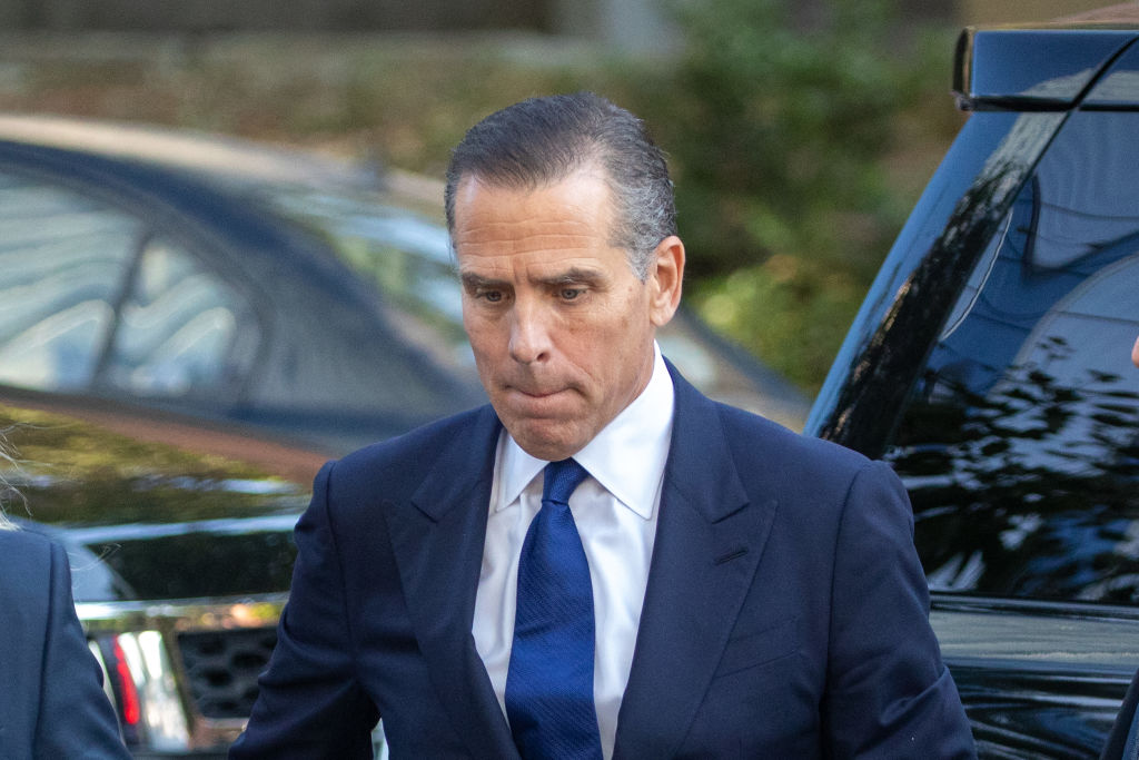 Hunter Biden, son of President Joe Biden, arrives at court for proceedings on his tax evasion charges in Los Angeles, California, on September 5, 2024. (Photo by RINGO CHIU/AFP via Getty Images)