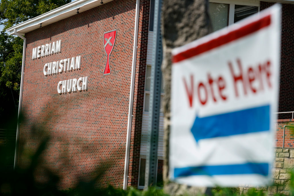 Voters Go To The Polls In Kansas Primary Election