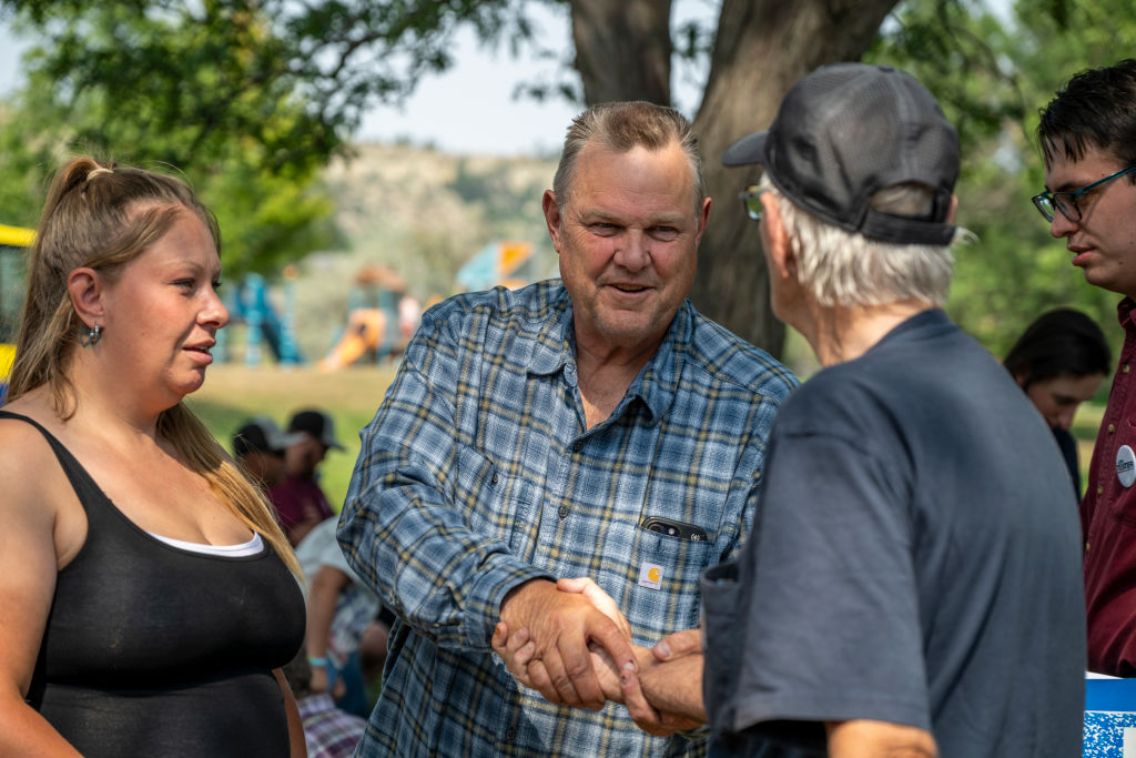 Democratic Senator Jon Tester Campaigns For Re-Election With Union Members In Billings, Montana
