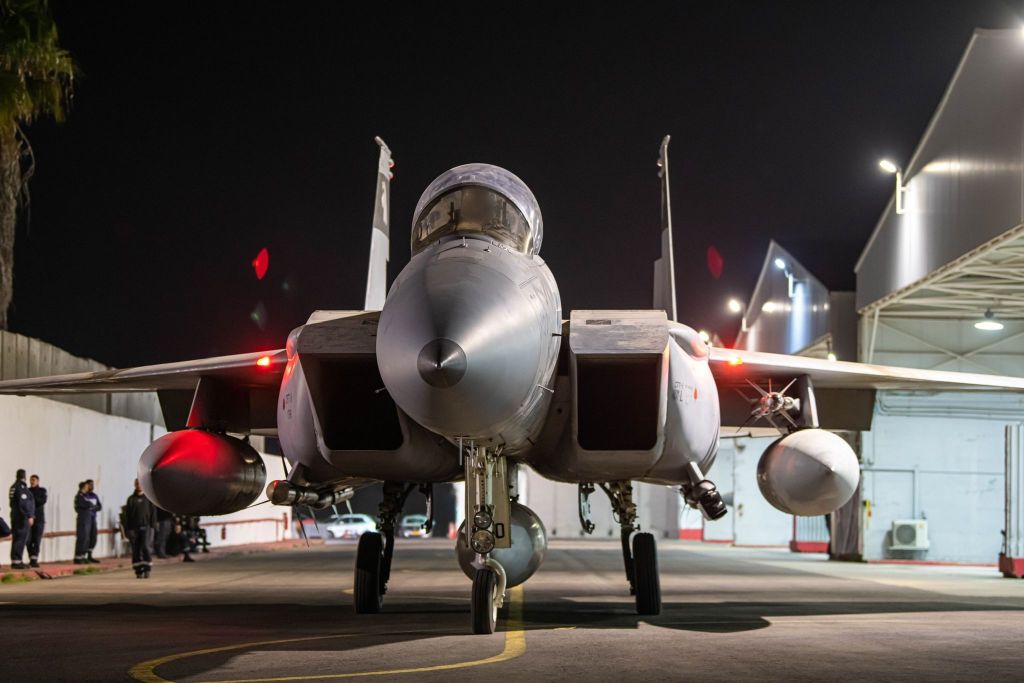 An Israeli fighter jet is prepared ahead of the Israeli army's attack on Iran, on October 26, 2024, in Israel. (Photo by Israel Defense Forces (IDF) / Handout/Anadolu via Getty Images)