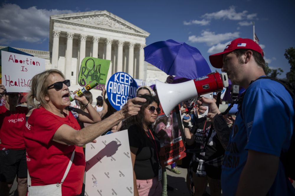 Pro-abortion and anti-abortion protesters confronted on 2nd anniversary of high court’s abortion ruling in D.C.