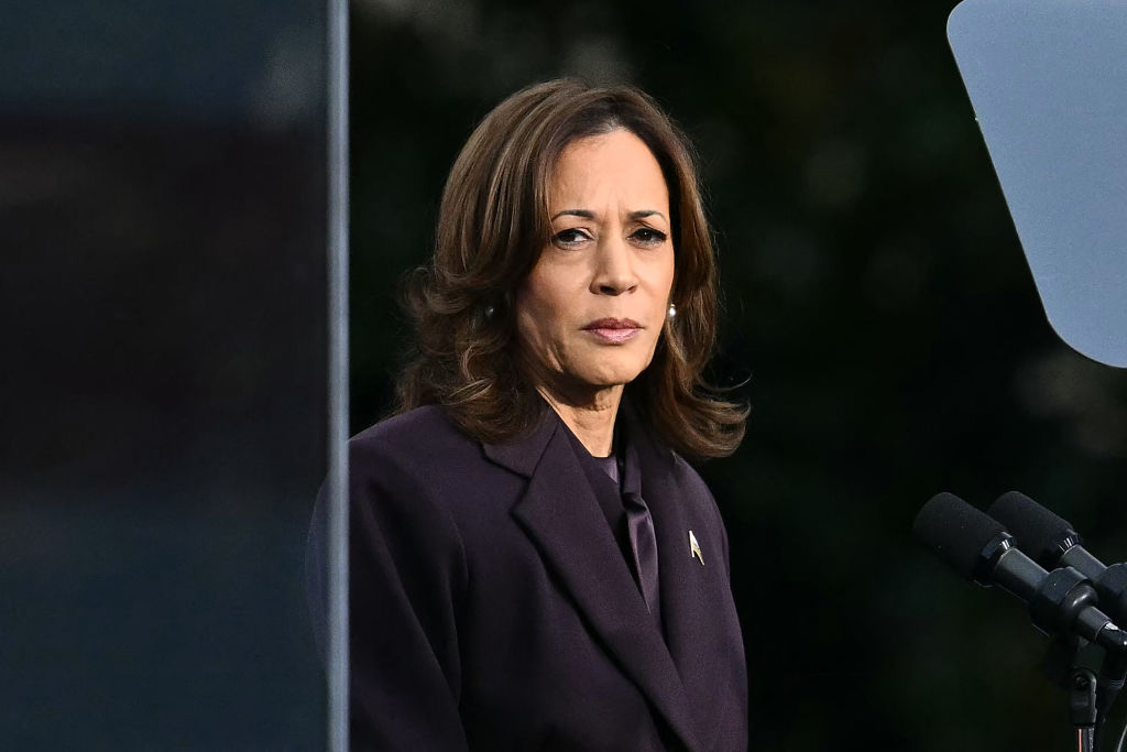 Vice President Kamala Harris speaks at Howard University in Washington, D.C., on November 6, 2024. (Photo by ANGELA WEISS/AFP via Getty Images)