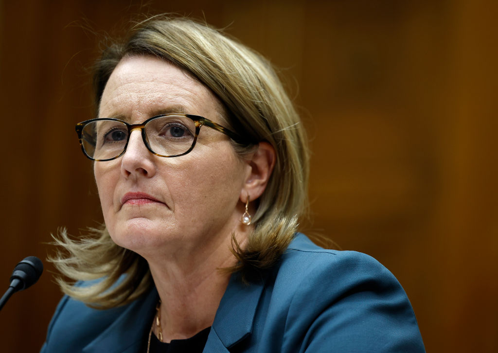 FEMA Administrator Deanne Criswell testifies during a House Oversight Committee hearing at the Rayburn House Office Building on November 19, 2024 in Washington, D.C. (Photo by Kevin Dietsch/Getty Images)