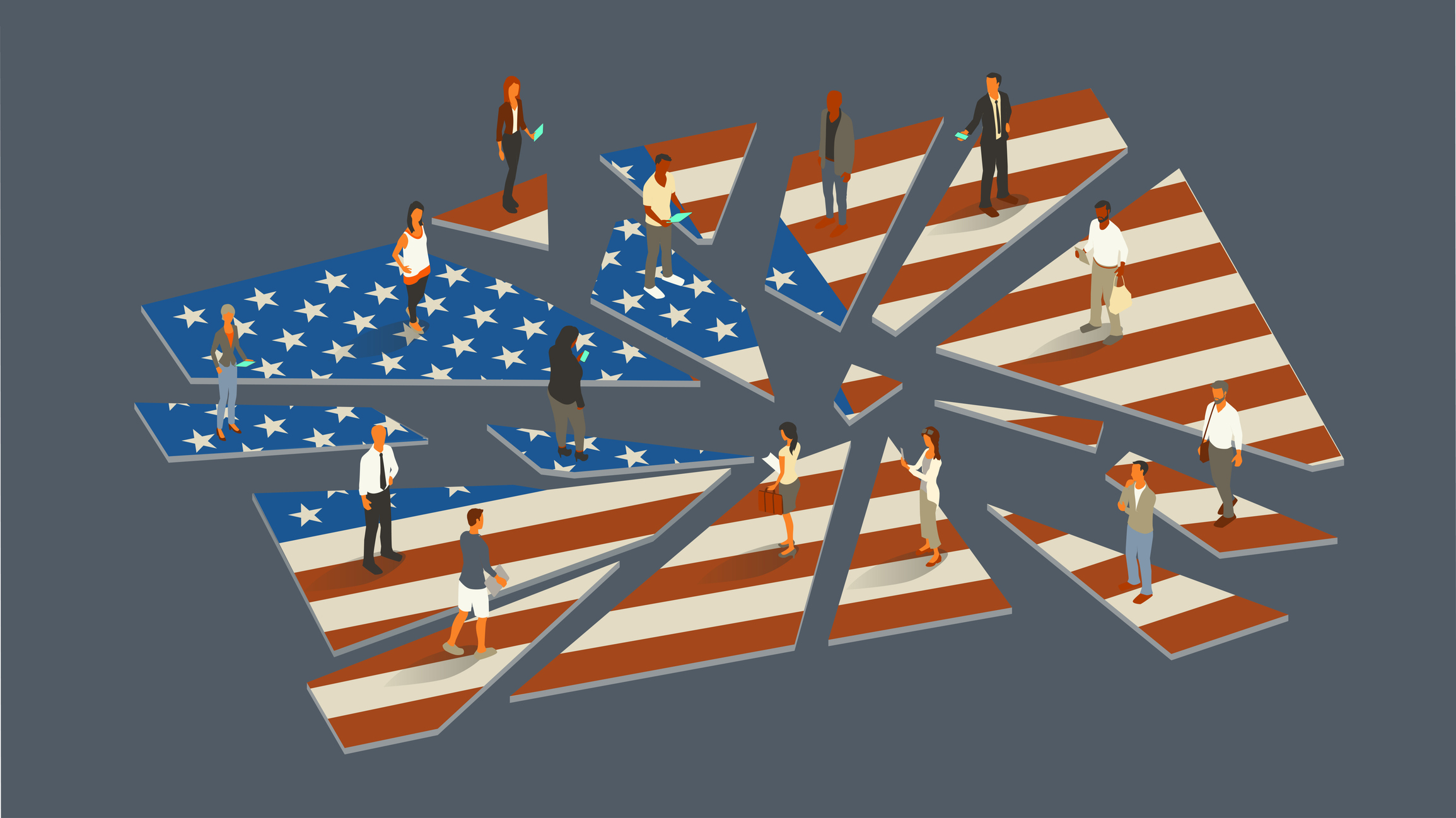 Shattered United States Illustration