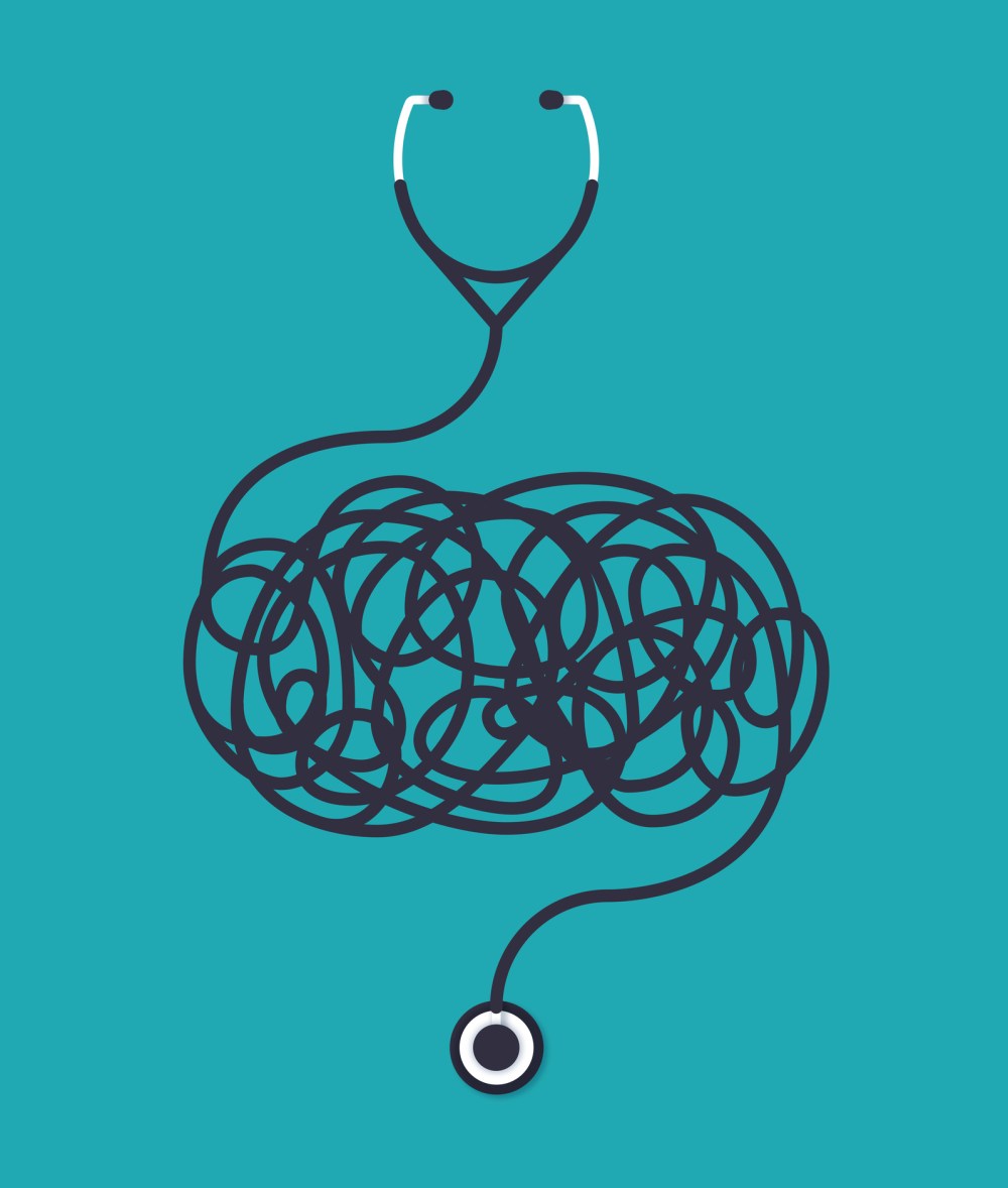 Healthcare Medical Stethoscope Confusion Tangled Concept