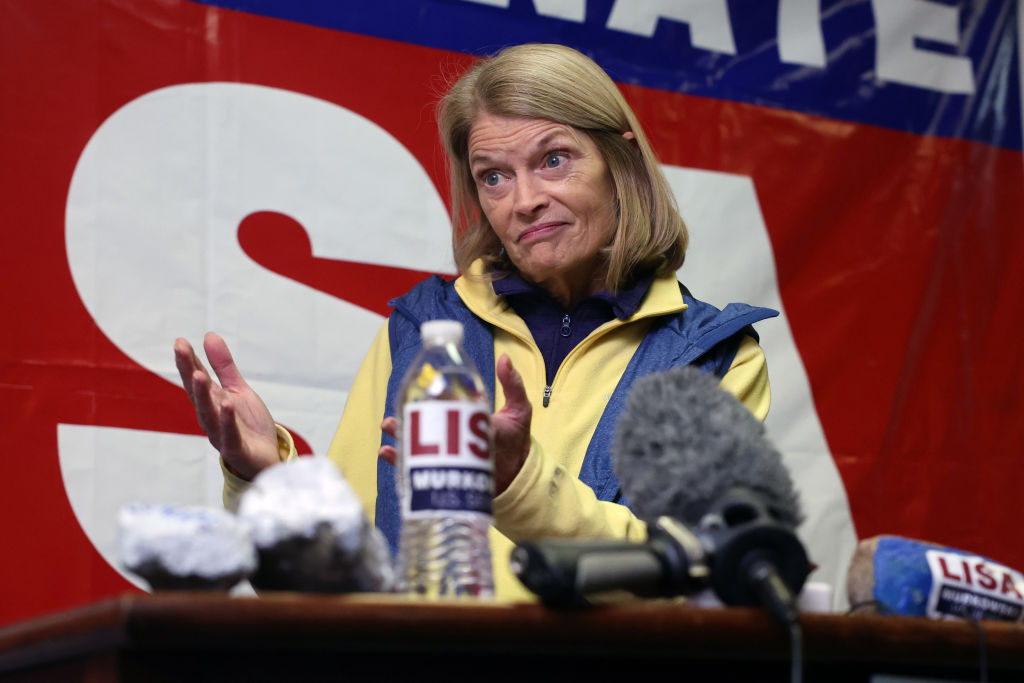 GOP Senator In Alaska Lisa Murkowski Campaigns For Re-Election On Day Of Midterm Elections