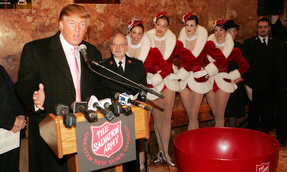 Donald Trump Helps The Salvation Army Kick Off Its Annual Christmas Kettle