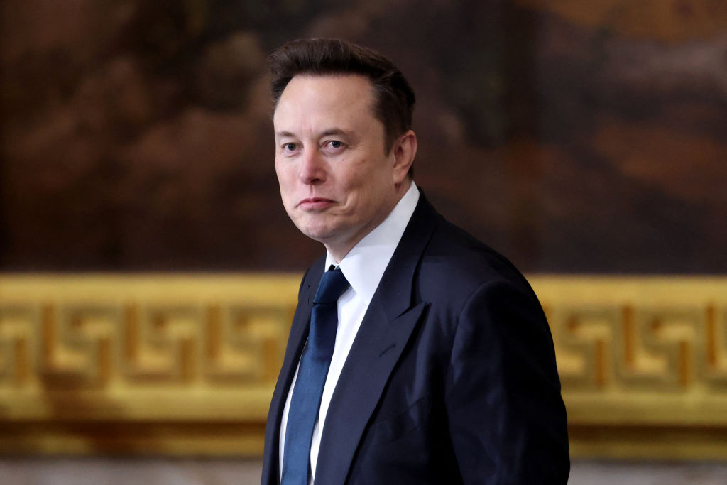 Elon Musk attends the presidential inauguration of Donald Trump at the Capitol in Washington, January 20, 2025. (Photo by Kevin LaMarque/AFP/Getty Images)