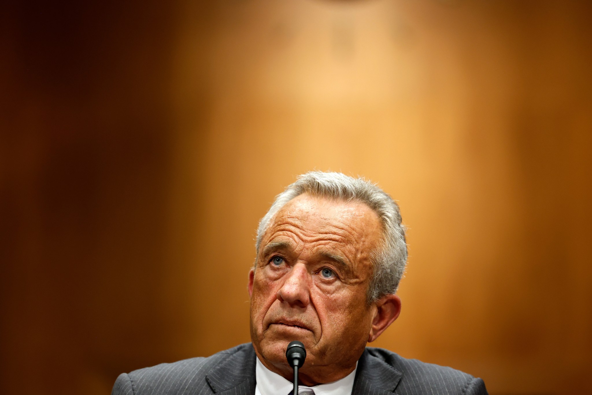 Robert F. Kennedy Jr. testifies during his confirmation hearing before the Senate Committee on Health, Education, Labor and Pensions in the Dirksen Senate Office Building on January 30, 2025. (Photo by Kevin Dietsch/Getty Images)