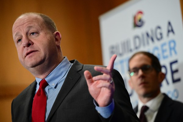 Gov. Jared Polis in the Colorado Capitol building in Denver on Friday, November 1, 2024. (Photo by Hyoung Chang/The Denver Post/Getty Images)