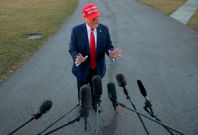 President Trump Departs White House For Florida