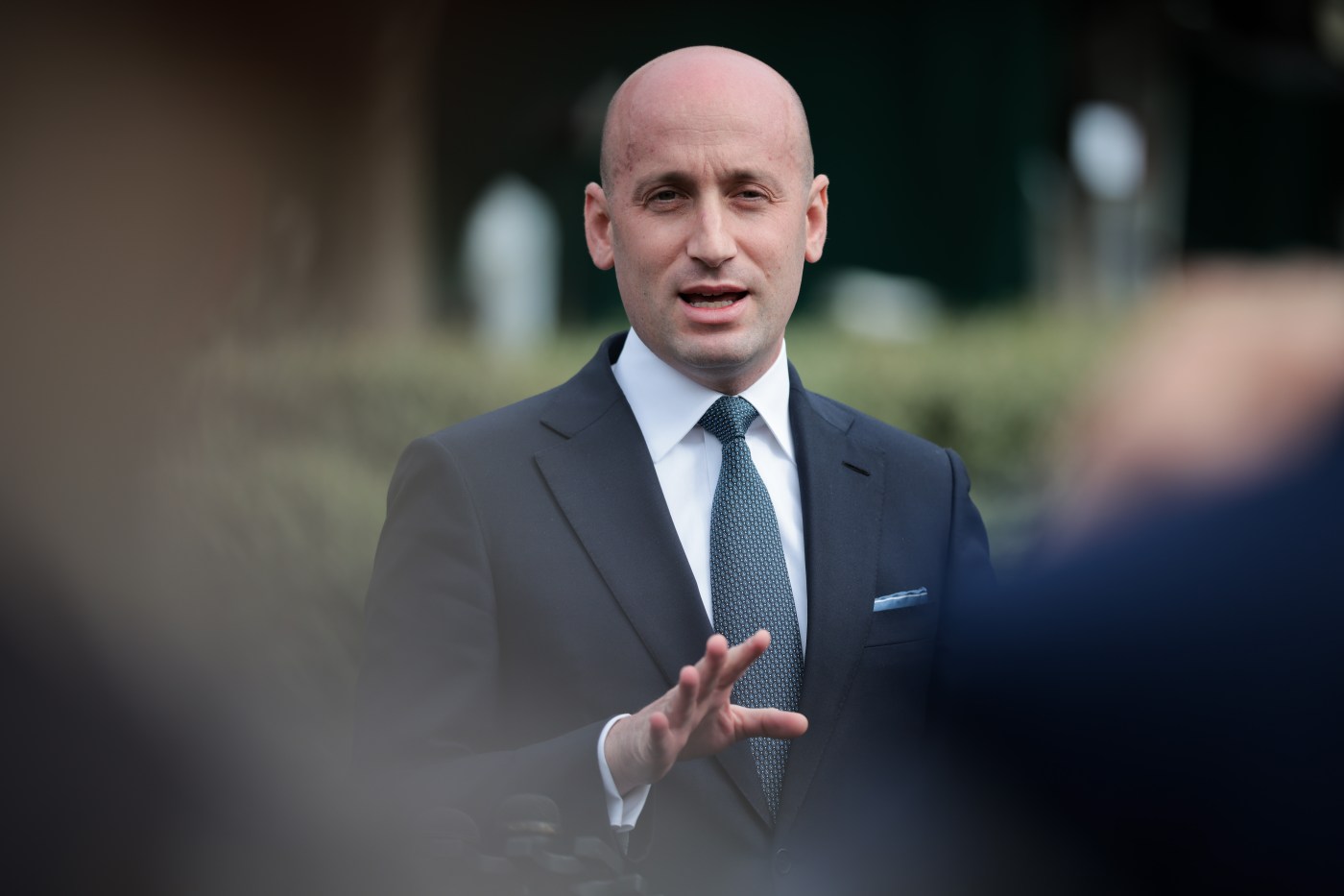 White House Homeland Security Advisor And Deputy Chief Of Staff Stephen Miller Speaks To The Media At The White House