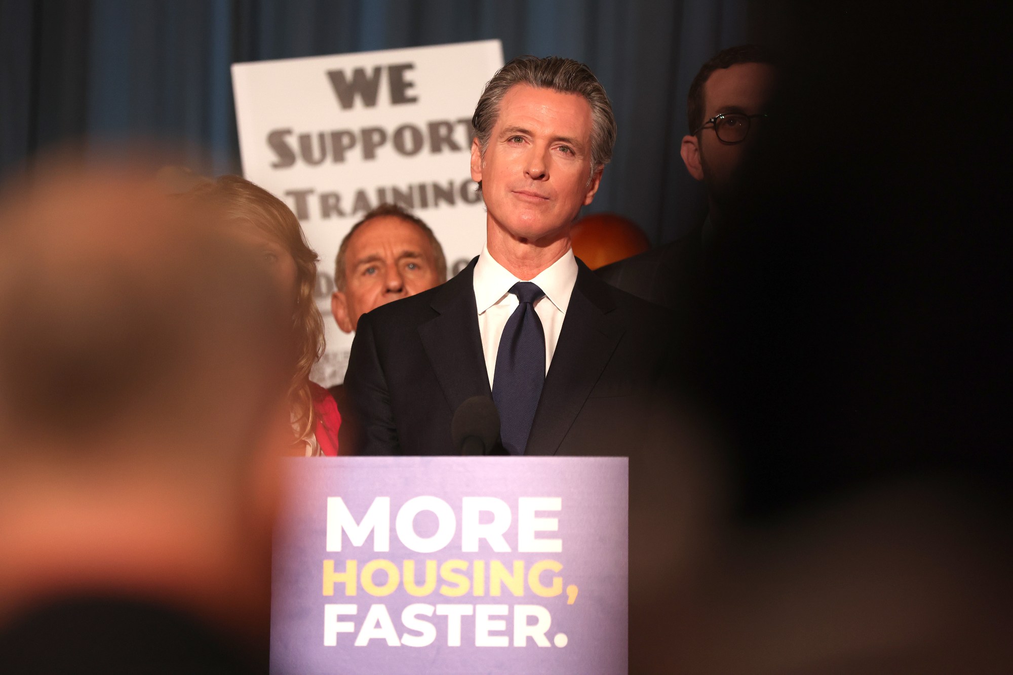 California Governor Newsom Signs Housing Bill In San Francisco