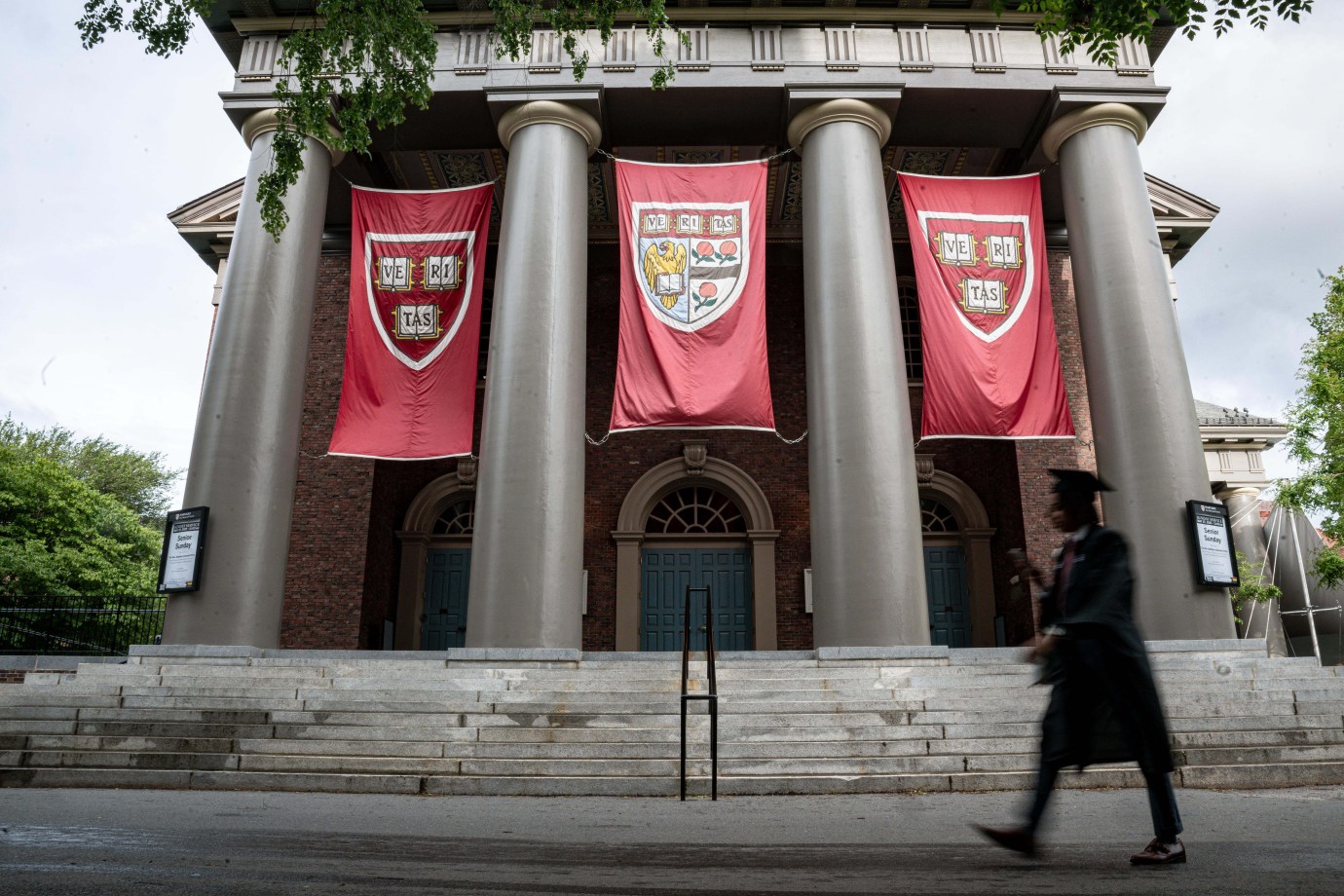 A view of the Harvard University campus in Cambridge, Massachusetts on May 24, 2025. (Photo by Ziyu Julian Zhu/Xinhua via Getty Images)