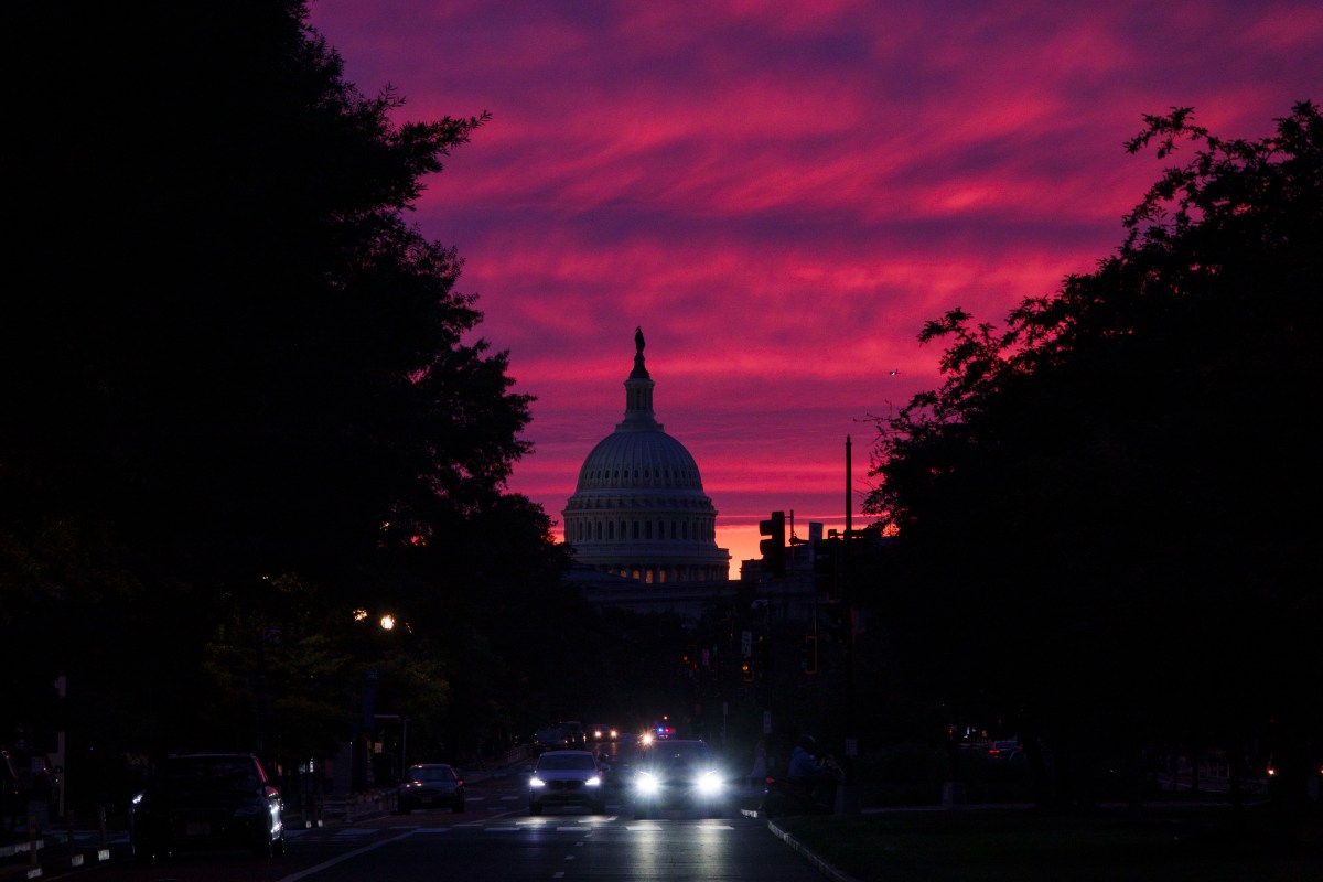 U.S. Capitol Building At Sunset
