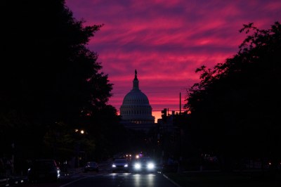 U.S. Capitol Building At Sunset