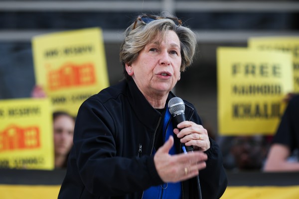 Randi Weingarten, president of the American Federation of Teachers, speaks during a rally in front of the Department of Education to protest budget cuts on March 13, 2025 in Washington, D.C. (Photo by Kayla Bartkowski/Getty Images)