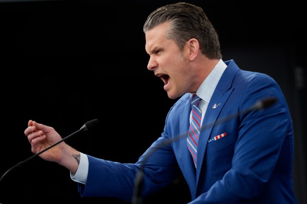 U.S. Defense Secretary Pete Hegseth speaks during a news conference at the Pentagon on June 26, 2025. (Photo by Andrew Harnik/Getty Images)