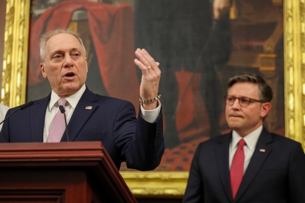 House Majority Leader Steve Scalise speaks during his weekly press conference at the Capitol on June 24, 2025, in Washington, D.C. (Photo by Tasos Katopodis/Getty Images)