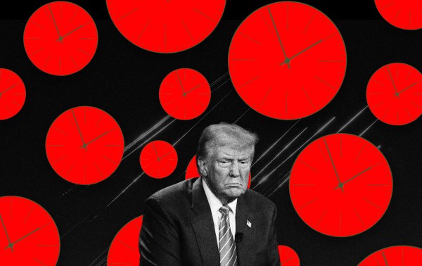 Illustration by Noah Hickey/The Dispatch (Donald Trump image by Elijah Nouvelage/AFP/Getty Images)